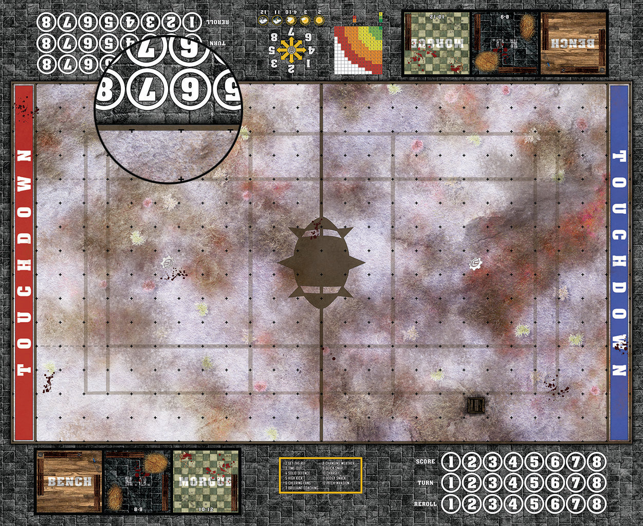 Mats by Mars: Hinterland Snow Fantasy Football Play Mat / Pitch