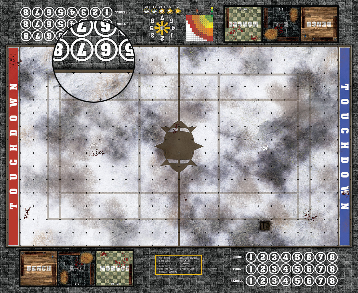 Custom Fantasy Football Play Mat / Dual Pitch 11s and 7s from Mats by Mars