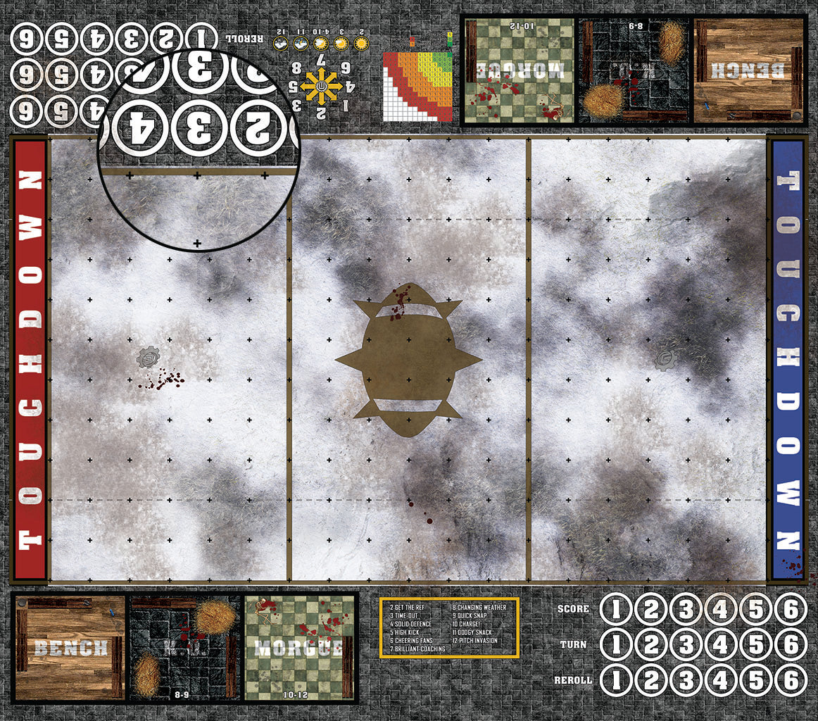 Mats by Mars: Frozen Wasteland Fantasy Football Play Mat / Pitch