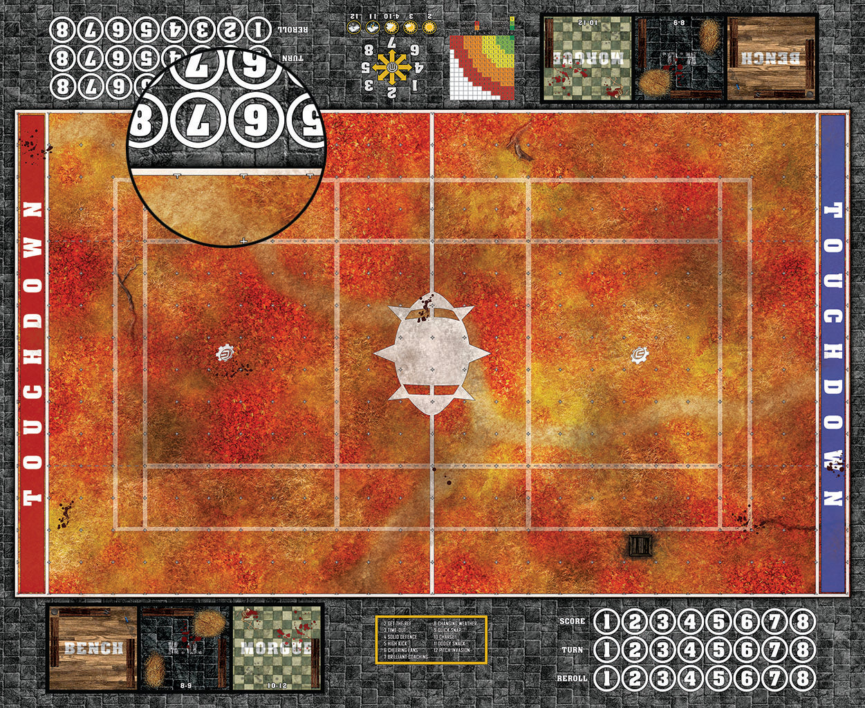 Custom Fantasy Football Play Mat / Dual Pitch 11s and 7s from Mats by Mars