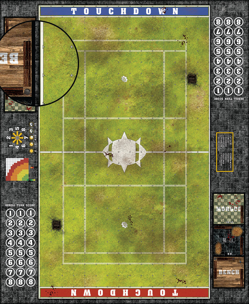 Custom Fantasy Football Play Mat / Dual Pitch 11s and 7s from Mats by Mars