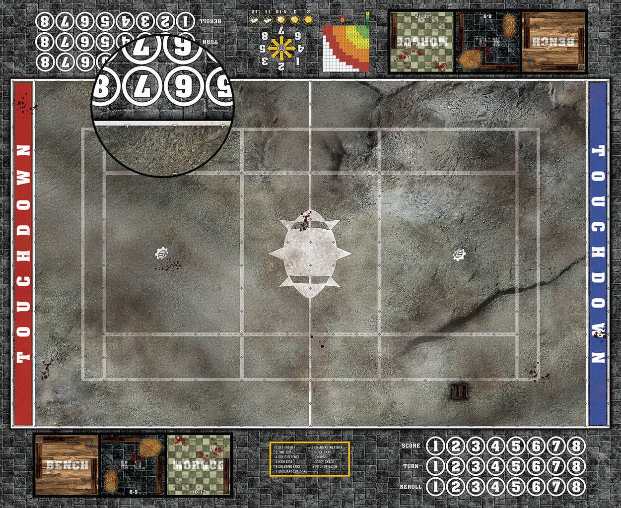 Mats by Mars: Ashen Wastes Fantasy Football Play Mat / Pitch