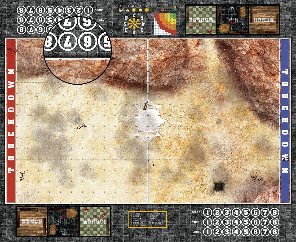 Mats by Mars: Desert Canyon Fantasy Football Play Mat / Pitch