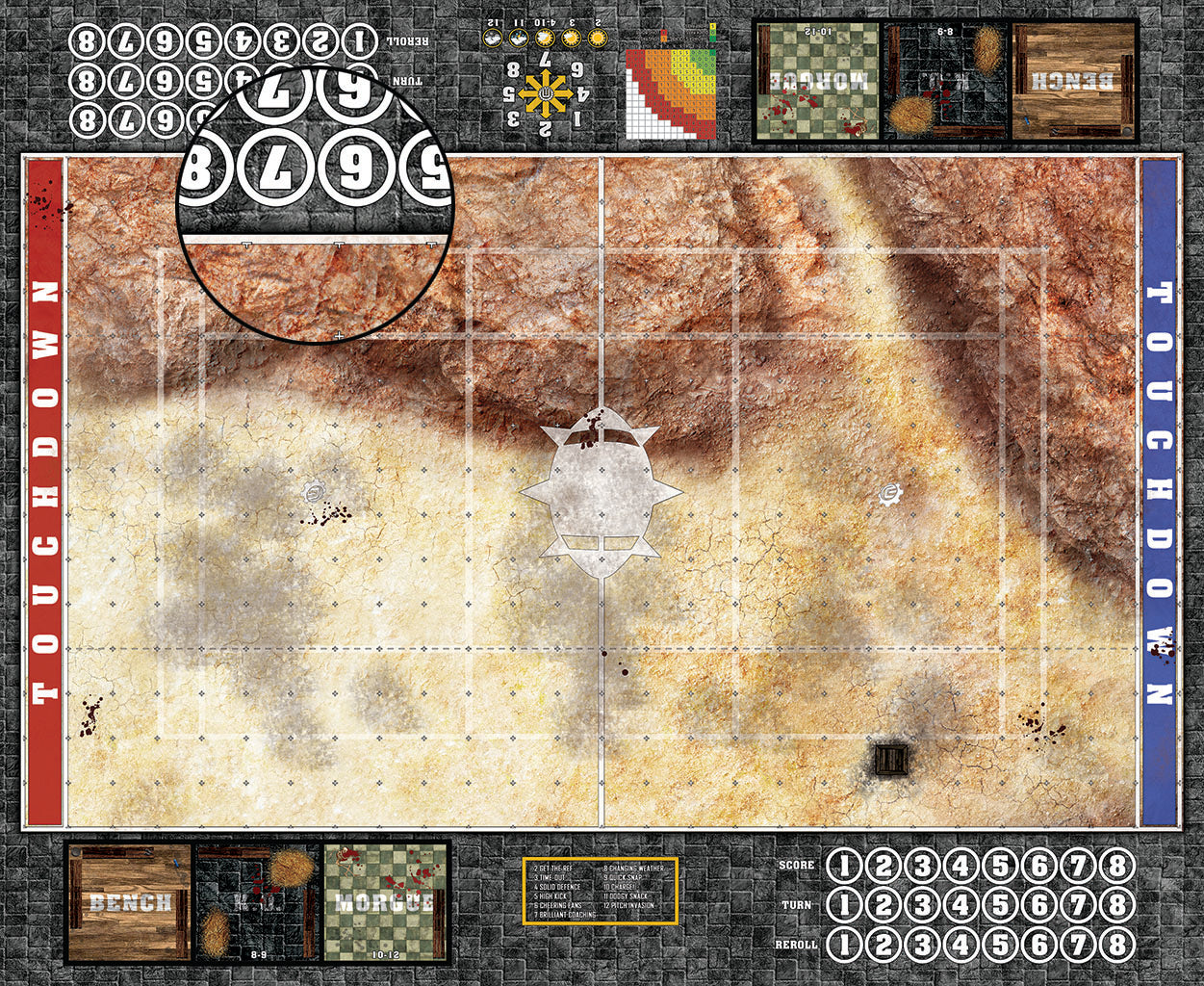 Custom Fantasy Football Play Mat / Dual Pitch 11s and 7s from Mats by Mars