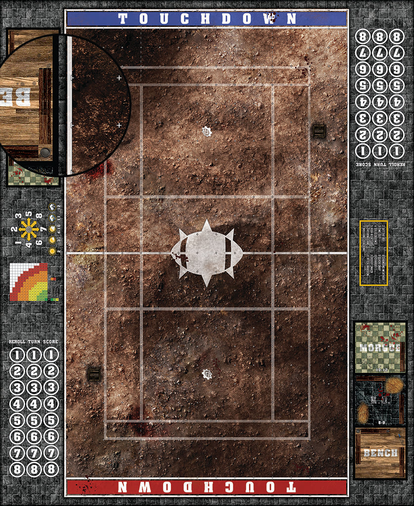 Custom Fantasy Football Play Mat / Dual Pitch 11s and 7s from Mats by Mars