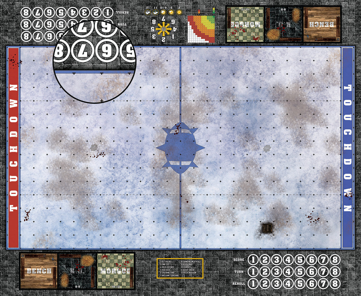 Mats by Mars: Glacial Plain Fantasy Football Play Mat / Pitch