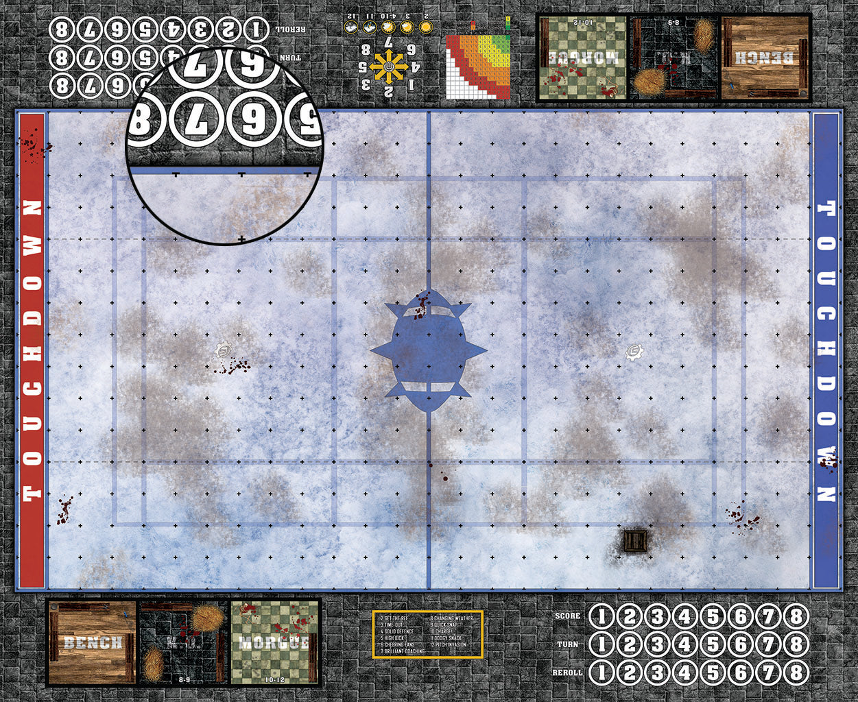 Custom Fantasy Football Play Mat / Dual Pitch 11s and 7s from Mats by Mars