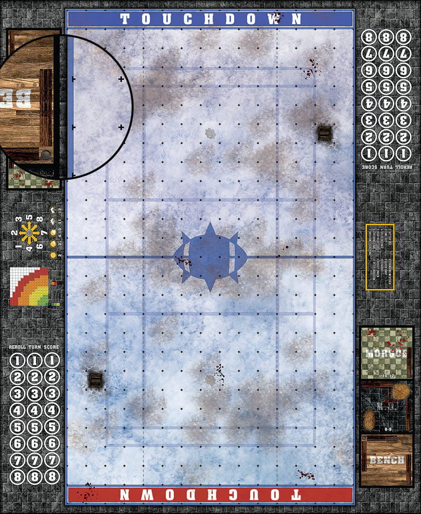 Mats by Mars: Glacial Plain Fantasy Football Play Mat / Pitch