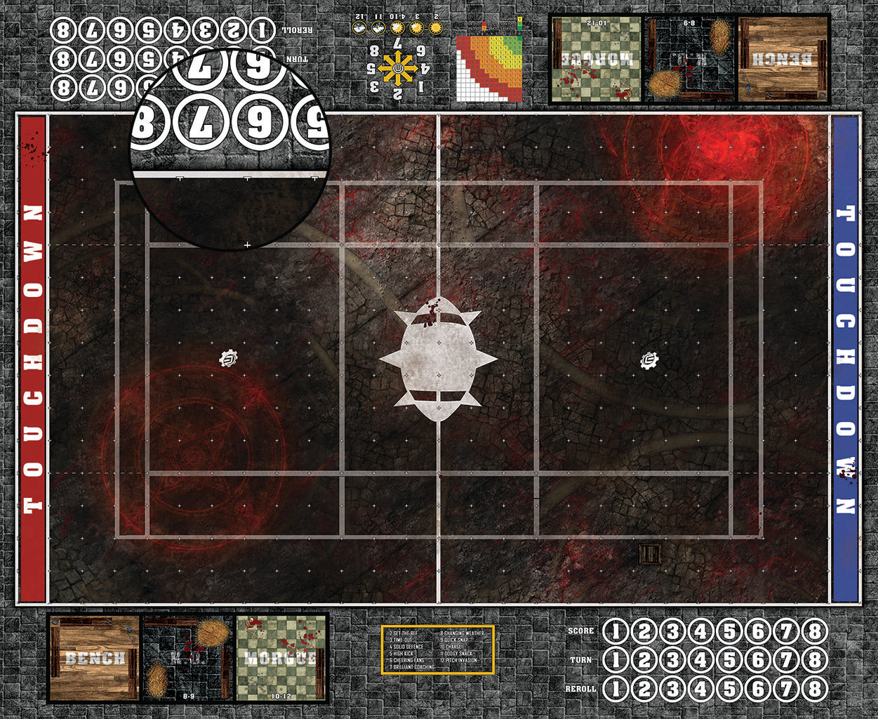 Custom Fantasy Football Play Mat / Dual Pitch 11s and 7s from Mats by Mars