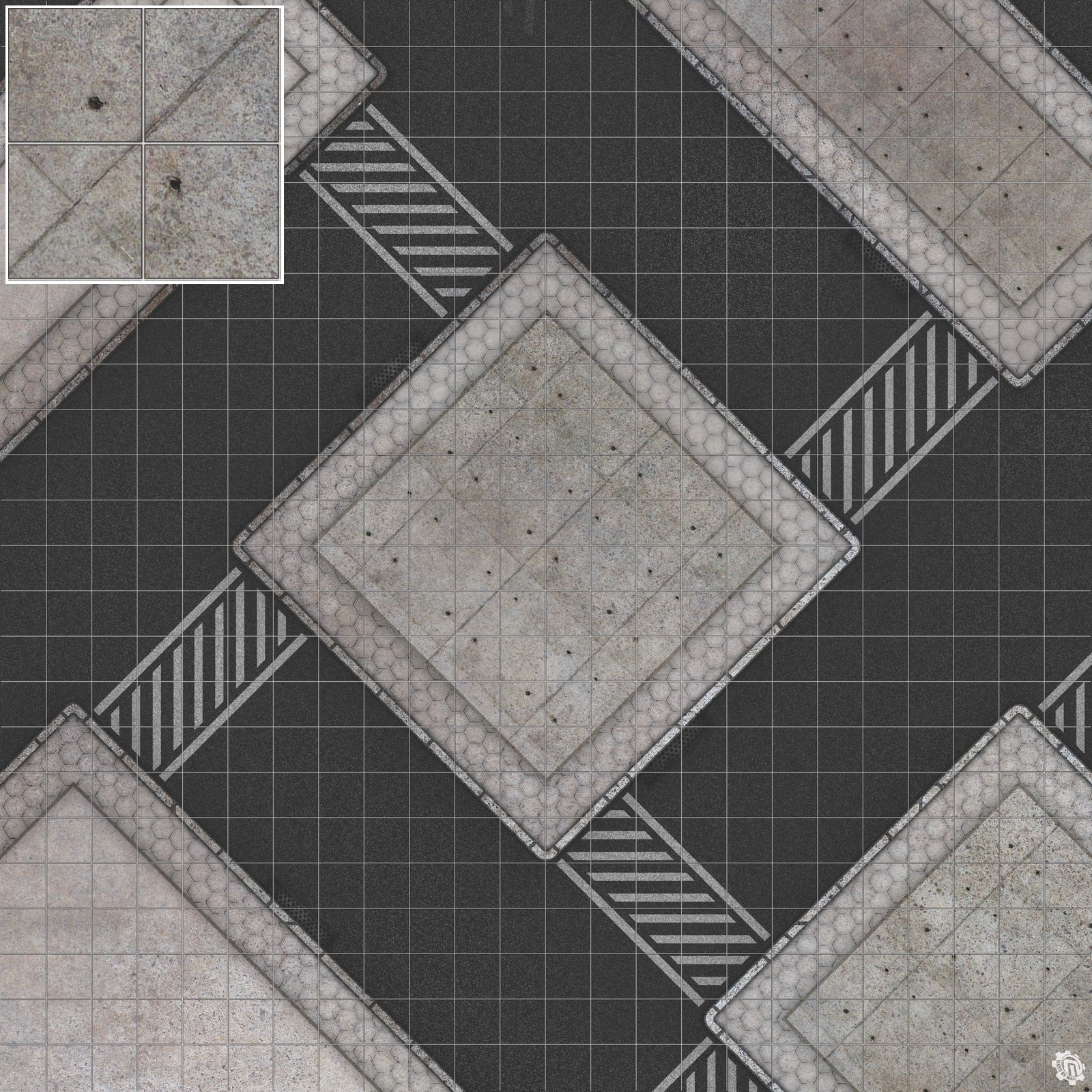 Mats by Mars: Hab Blok D Tabletop Wargaming Play Mat
