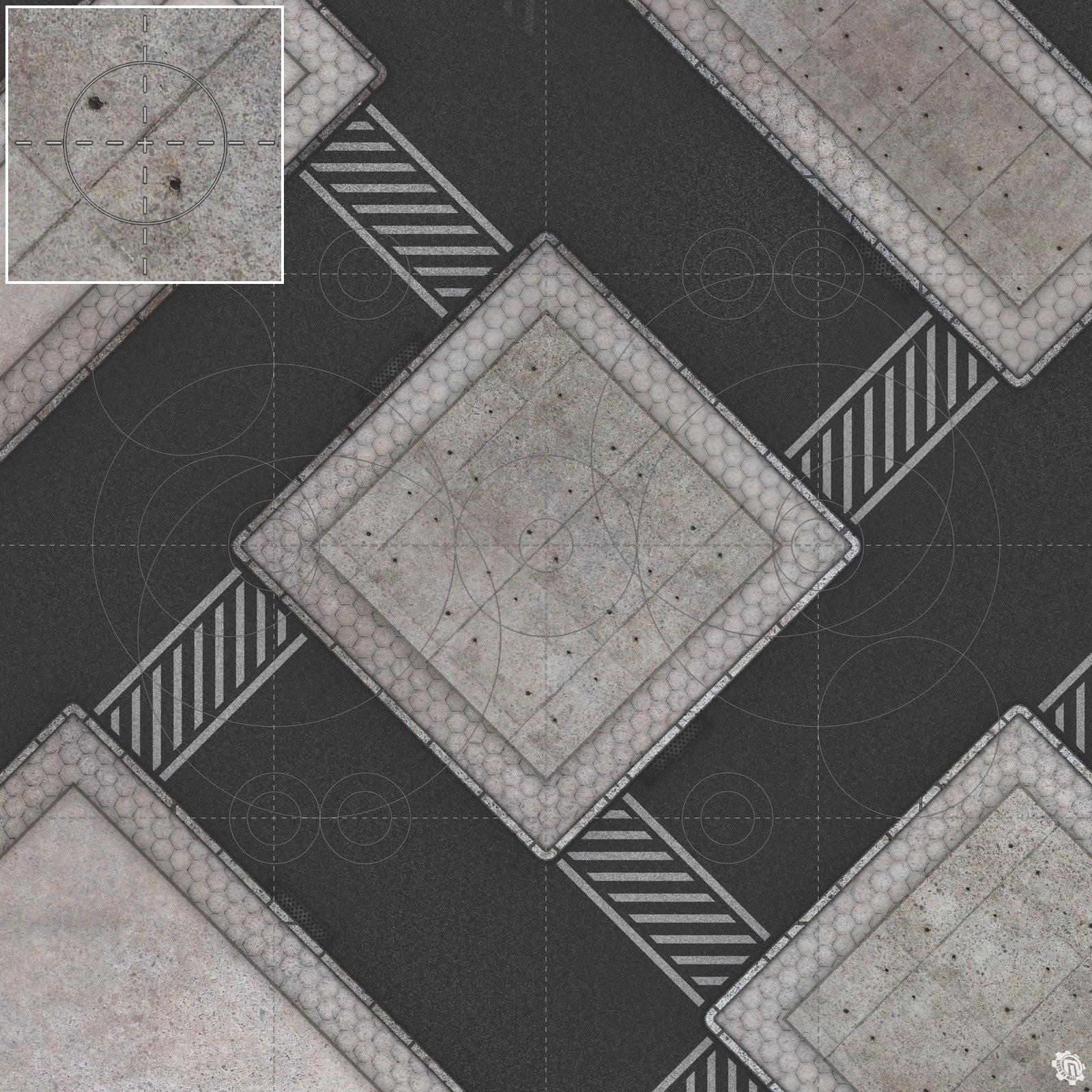Mats by Mars: Hab Blok D Tabletop Wargaming Play Mat