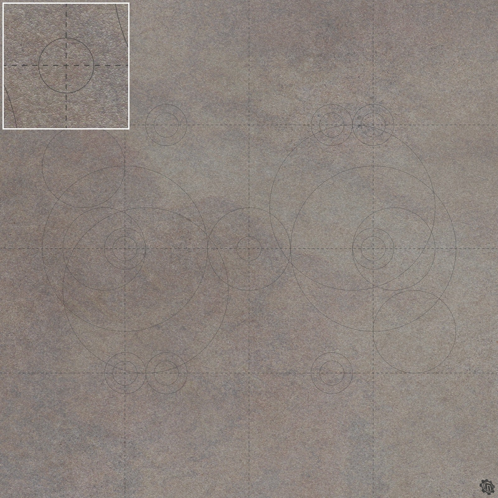 Mats by Mars: Koncrete Blok (Dark) Tabletop Wargaming Play Mat