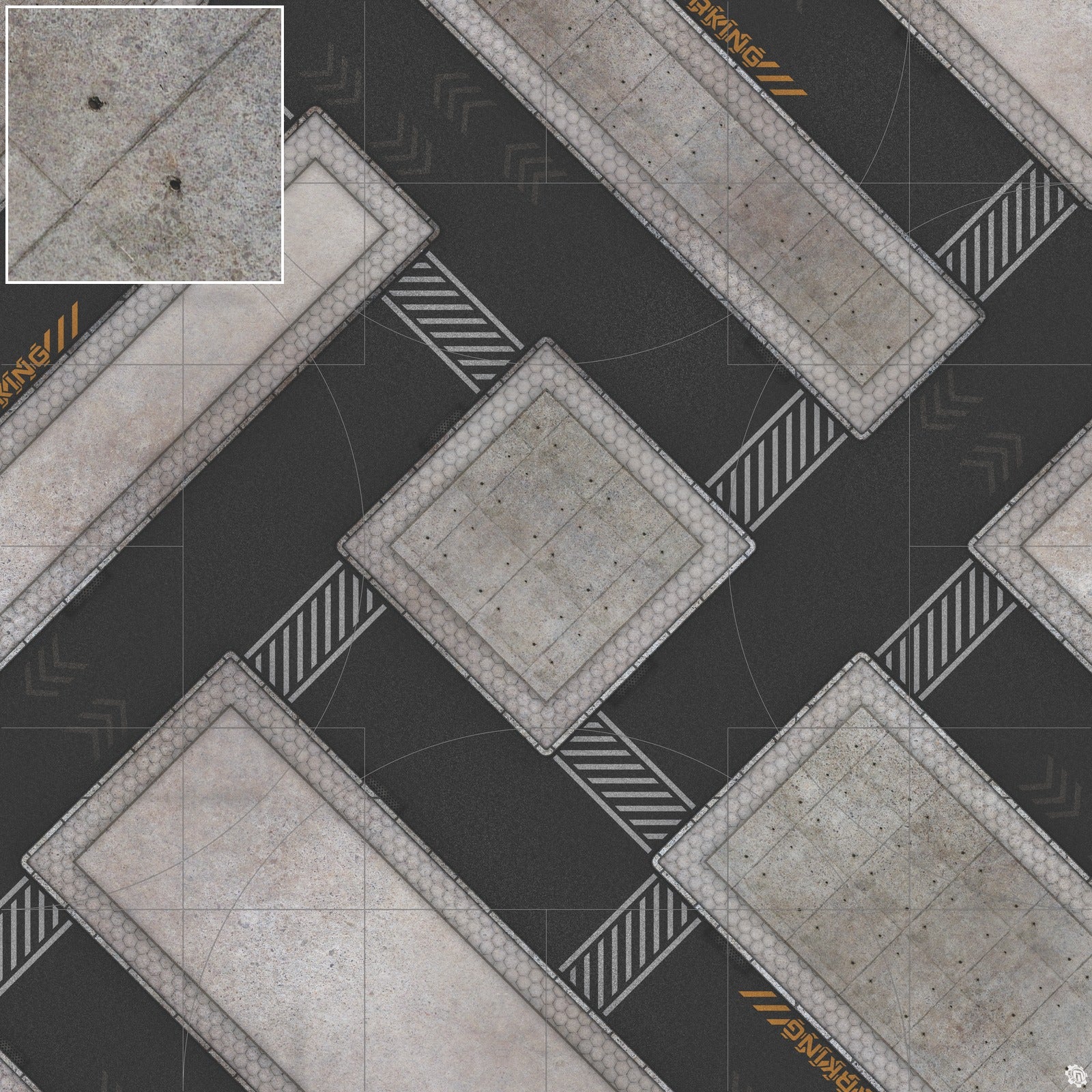 Mats by Mars: Hab Blok D Tabletop Wargaming Play Mat