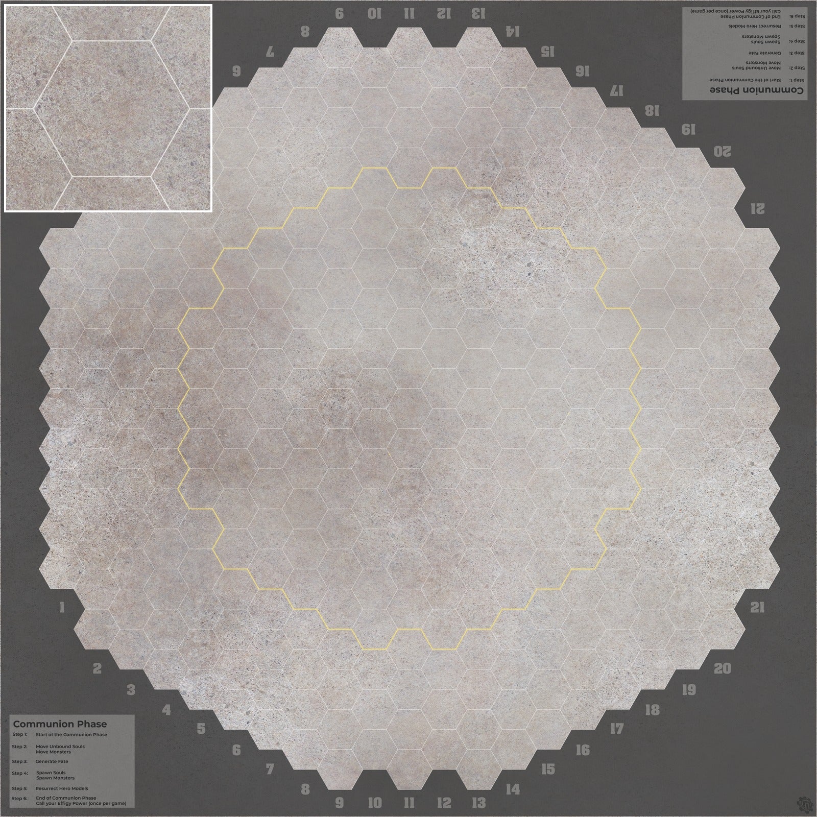 Mats by Mars: Koncrete Blok (Light) Tabletop Wargaming Play Mat