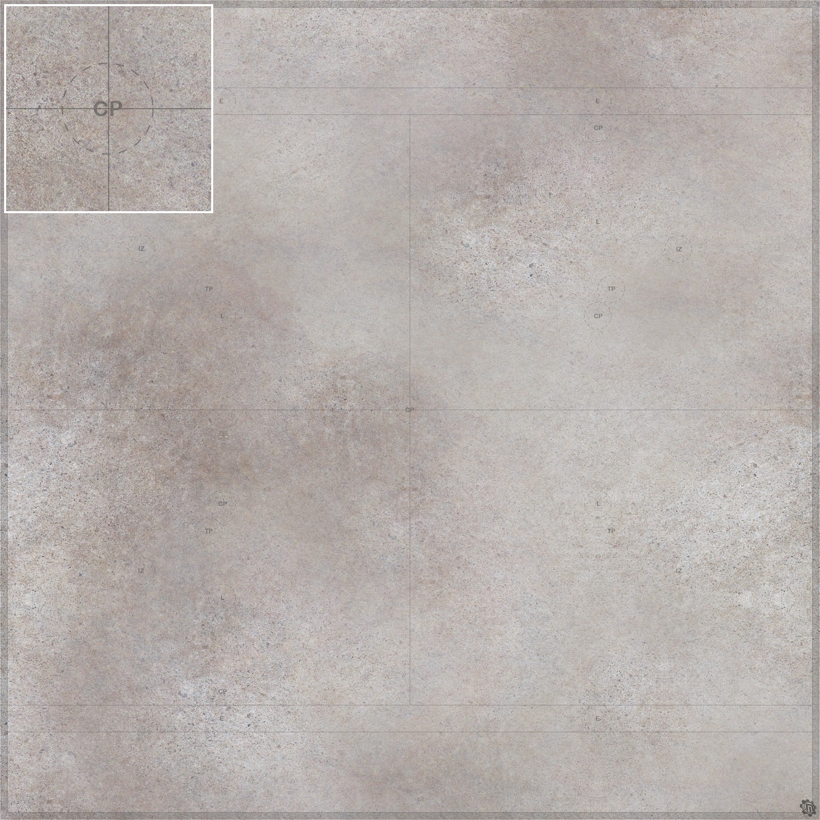 Mats by Mars: Koncrete Blok (Light) Tabletop Wargaming Play Mat
