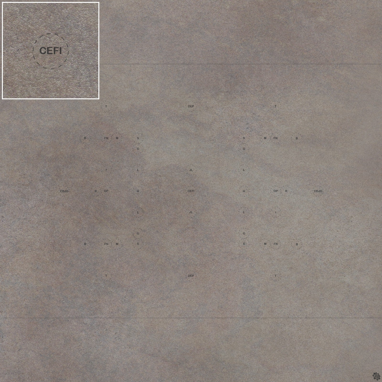 Mats by Mars: Koncrete Blok (Dark) Tabletop Wargaming Play Mat