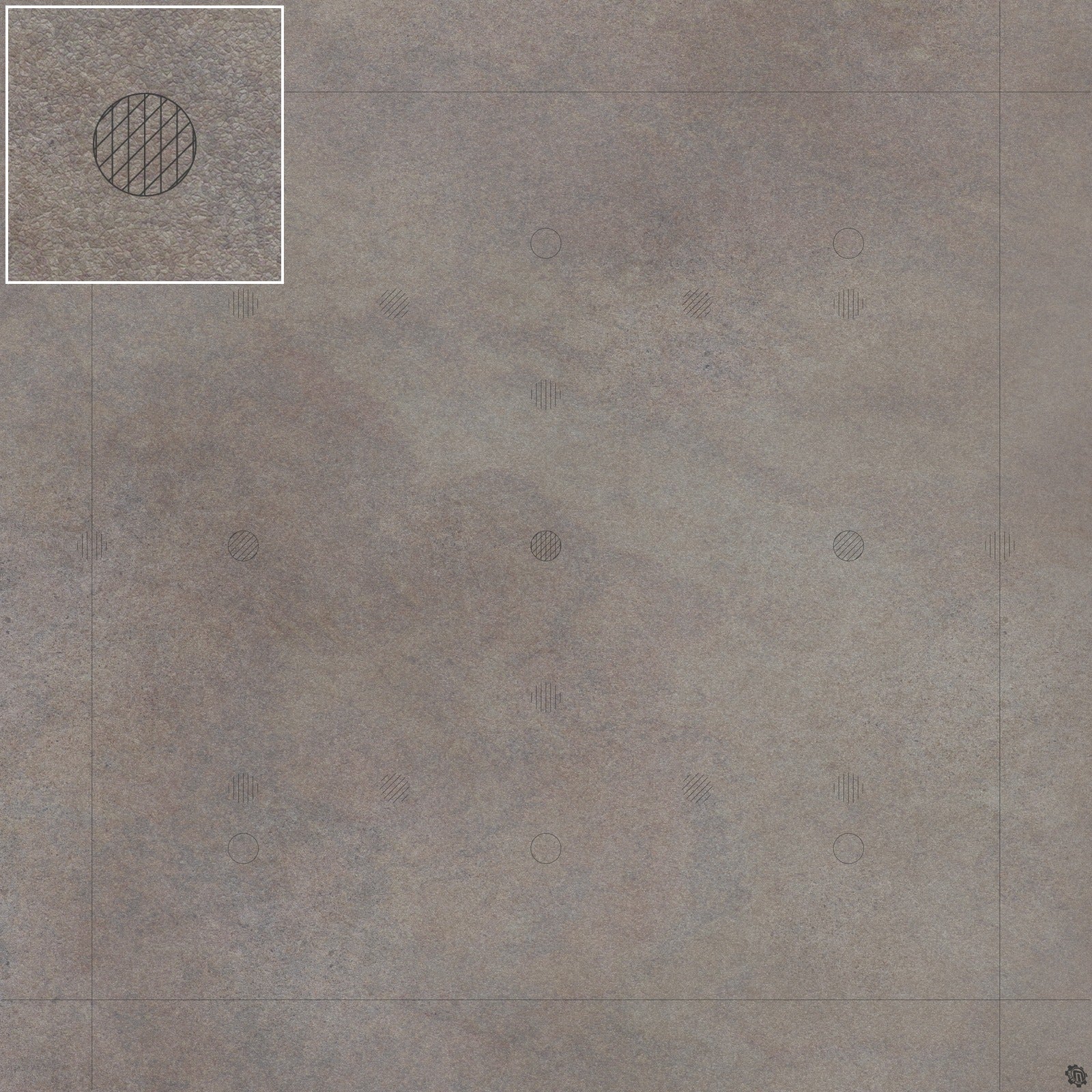 Mats by Mars: Koncrete Blok (Dark) Tabletop Wargaming Play Mat