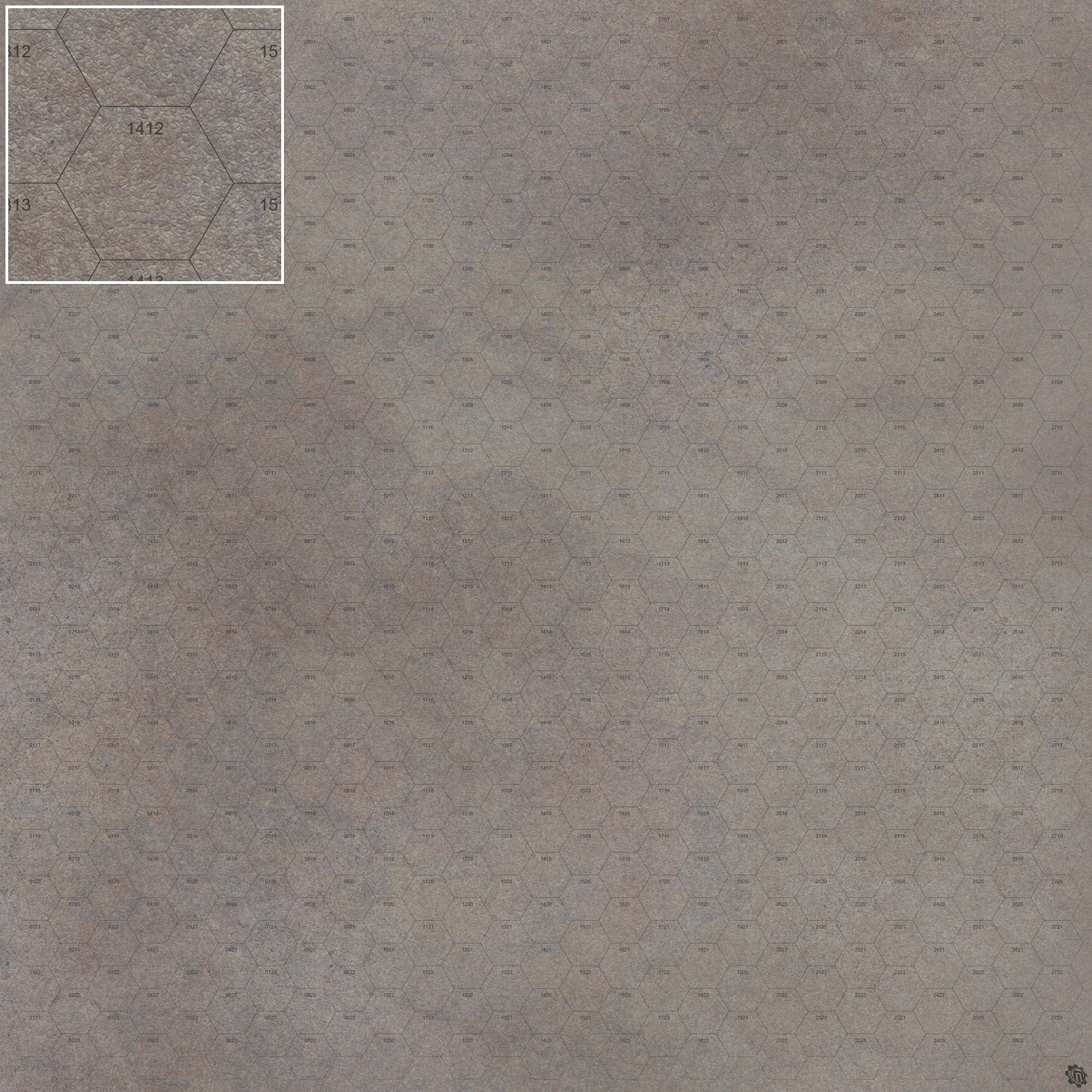 Mats by Mars: Koncrete Blok (Dark) Tabletop Wargaming Play Mat