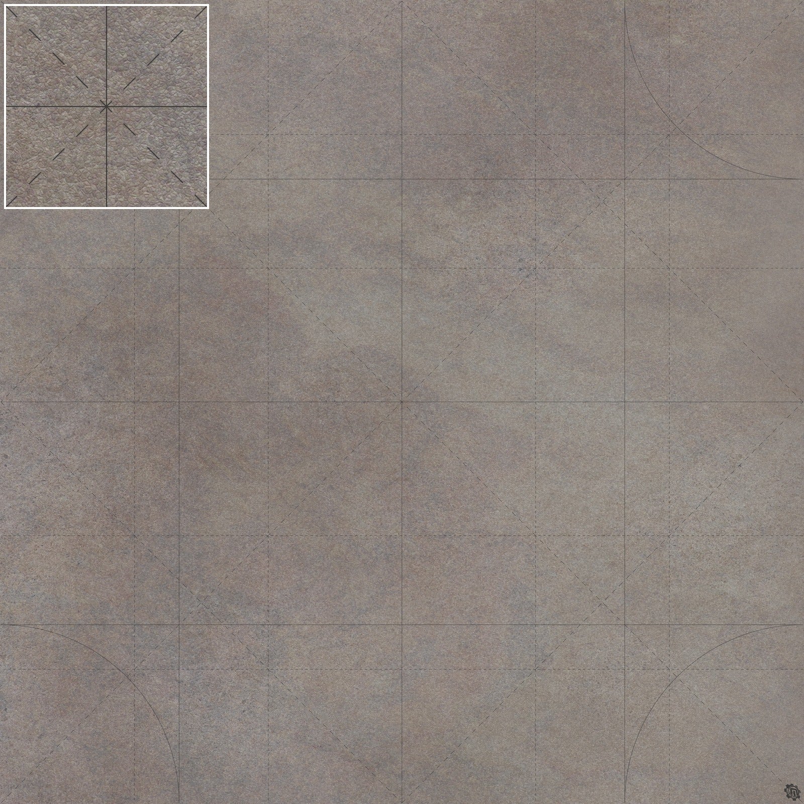 Mats by Mars: Koncrete Blok (Dark) Tabletop Wargaming Play Mat