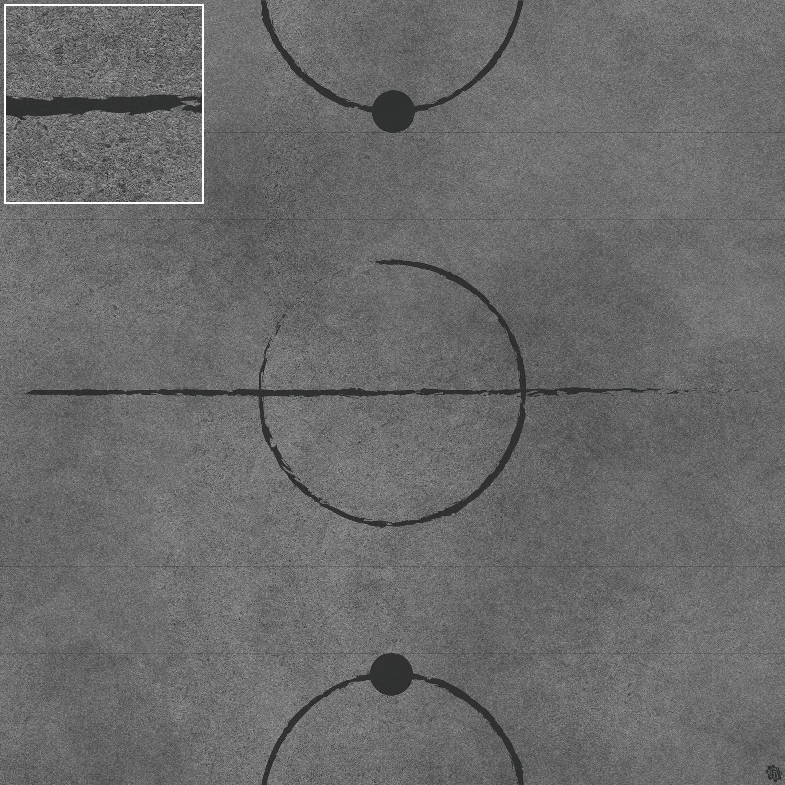Mats by Mars: Koncrete Blok (Extra Dark) Tabletop Wargaming Play Mat