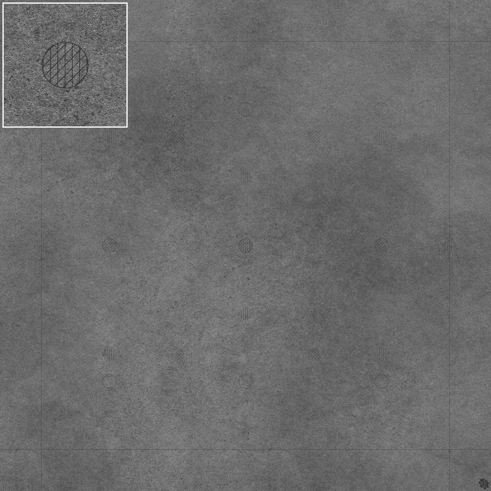 Mats by Mars: Koncrete Blok (Extra Dark) Tabletop Wargaming Play Mat