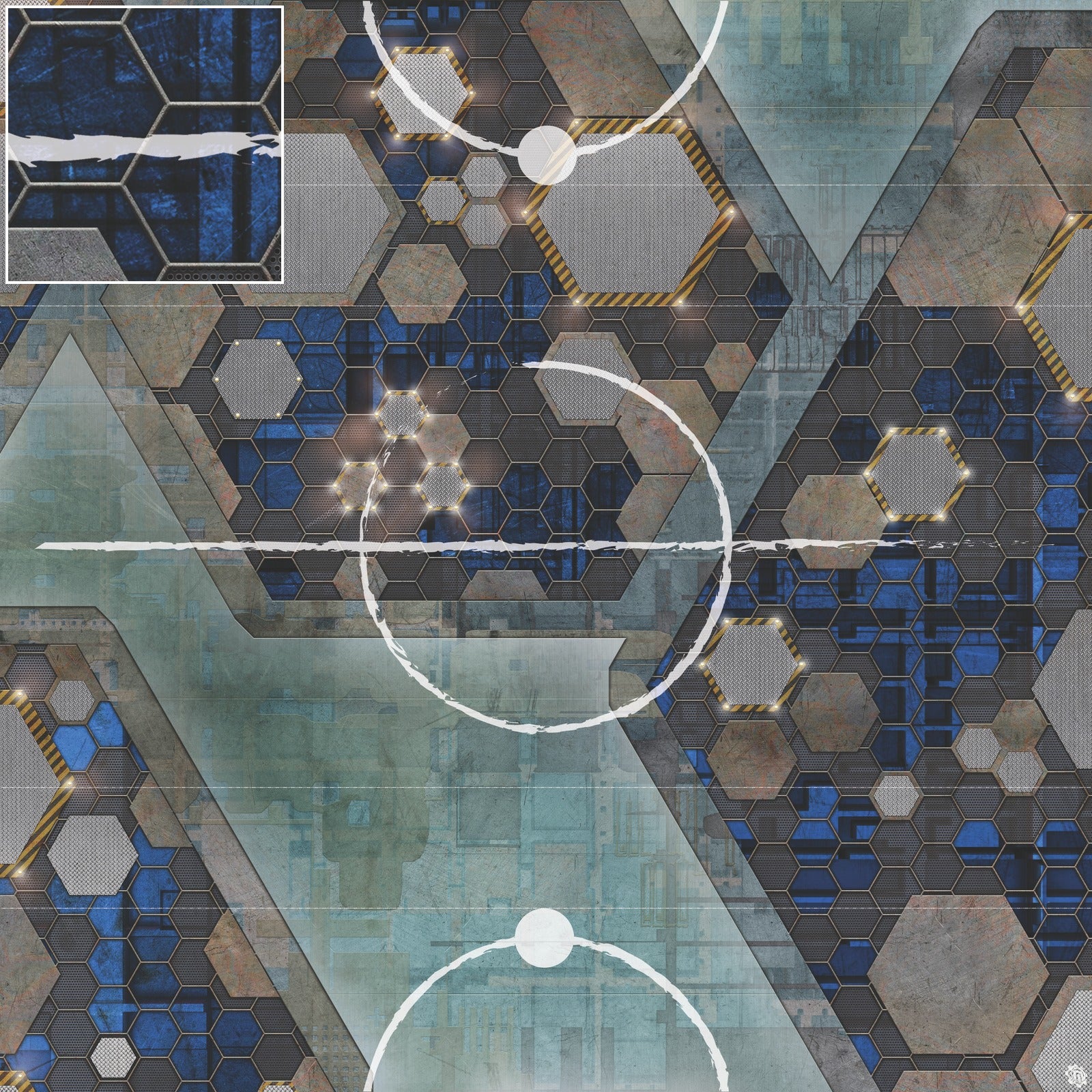 Mats by Mars: Quinfinity Sapphire Tabletop Wargaming Play Mat
