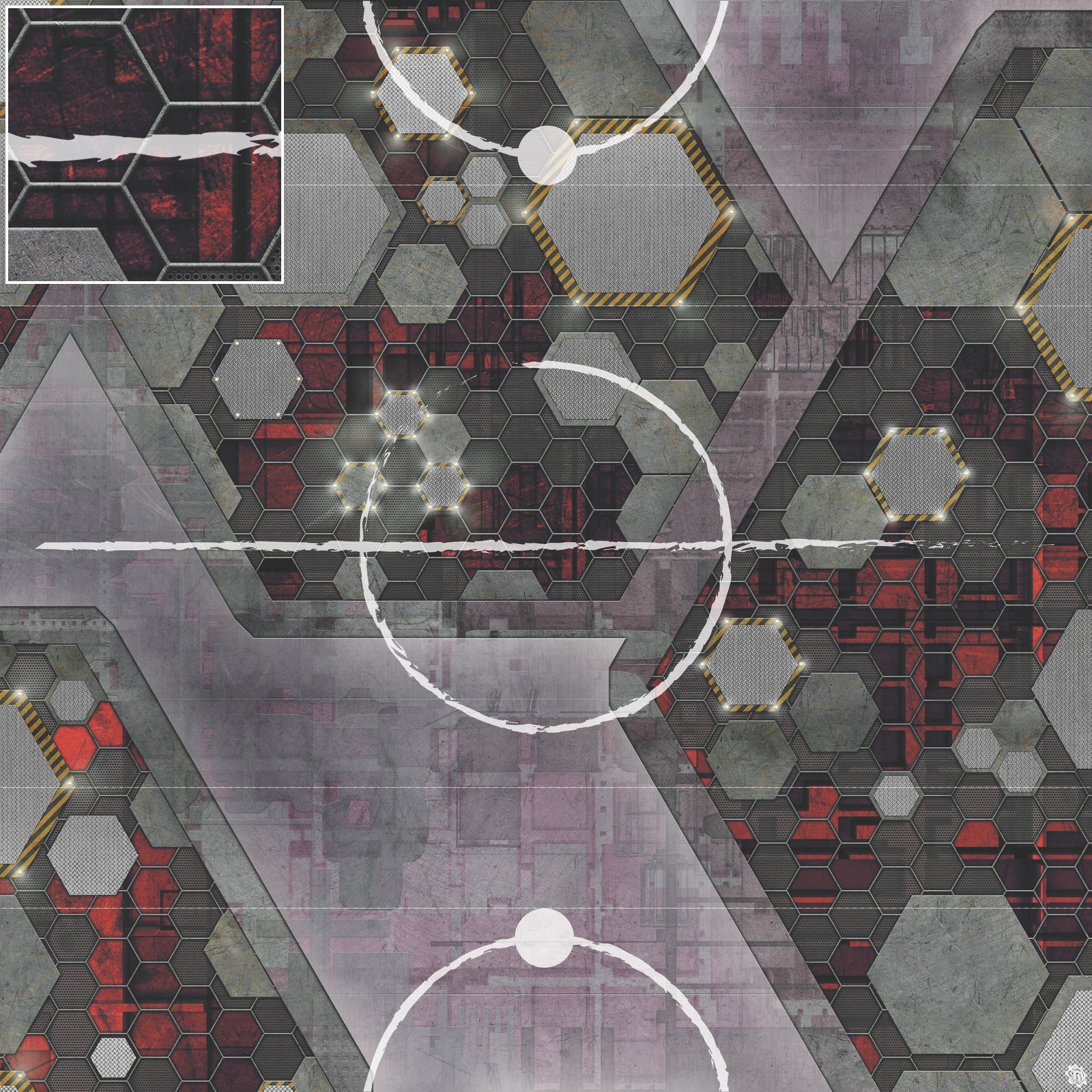 Mats by Mars: Quinfinity Ruby Tabletop Wargaming Play Mat