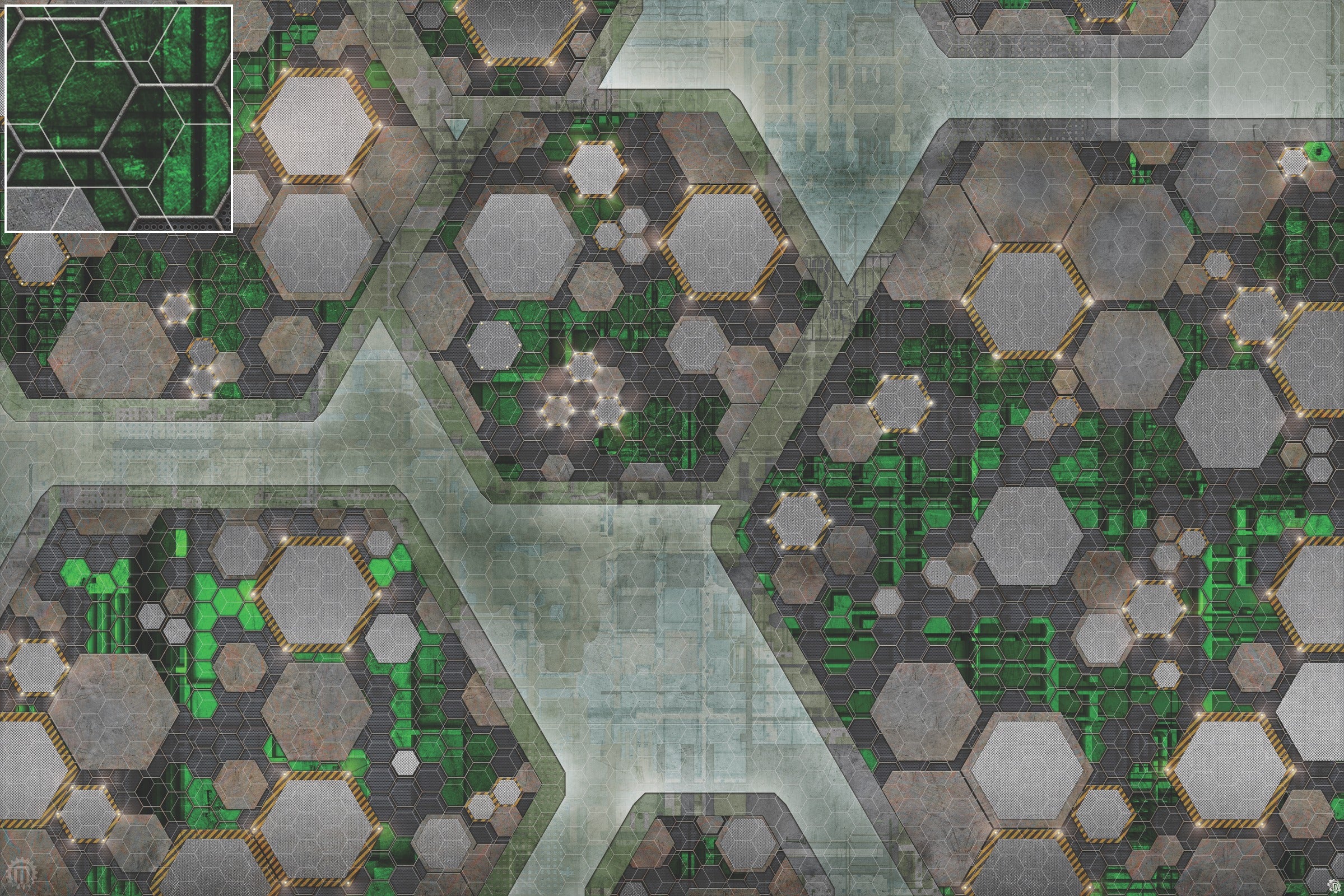 Mats by Mars: Quinfinity Jade Tabletop Wargaming Play Mat