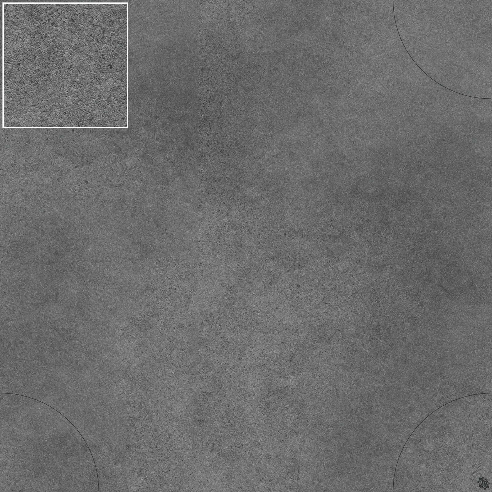 Mats by Mars: Koncrete Blok (Extra Dark) Tabletop Wargaming Play Mat