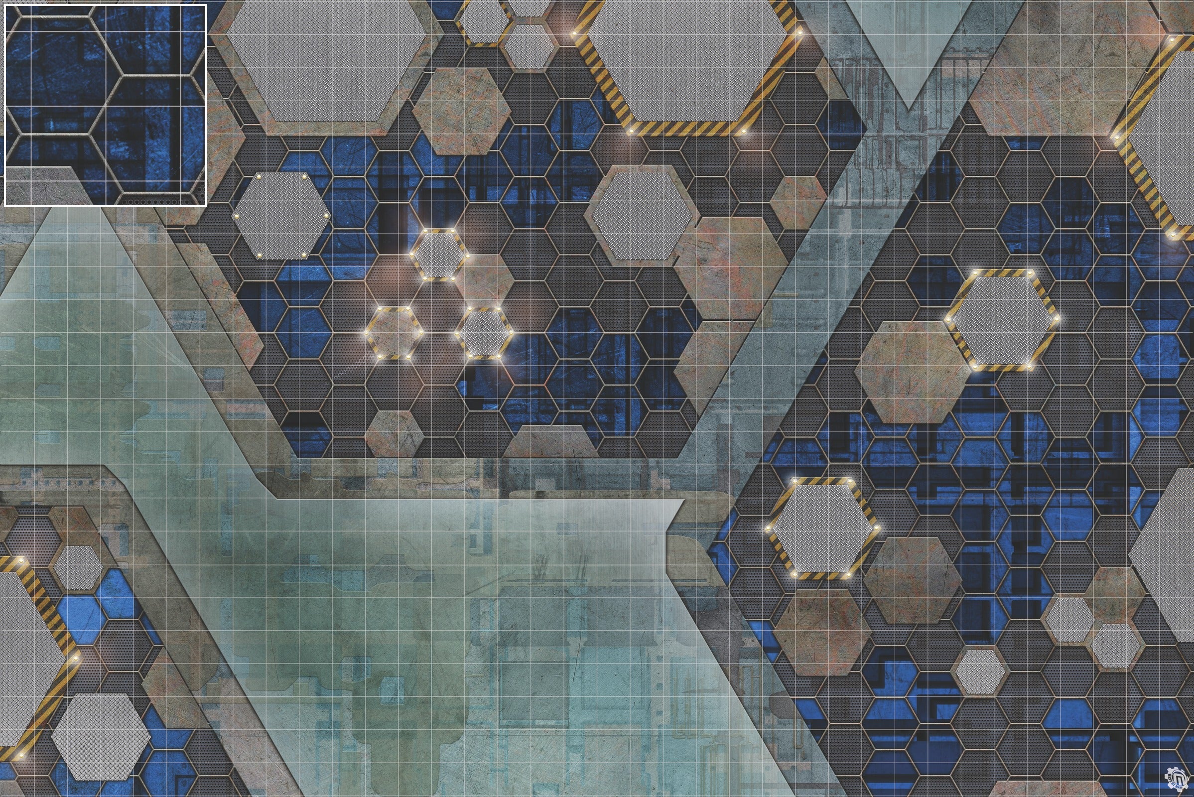 Mats by Mars: Quinfinity Sapphire Tabletop Wargaming Play Mat