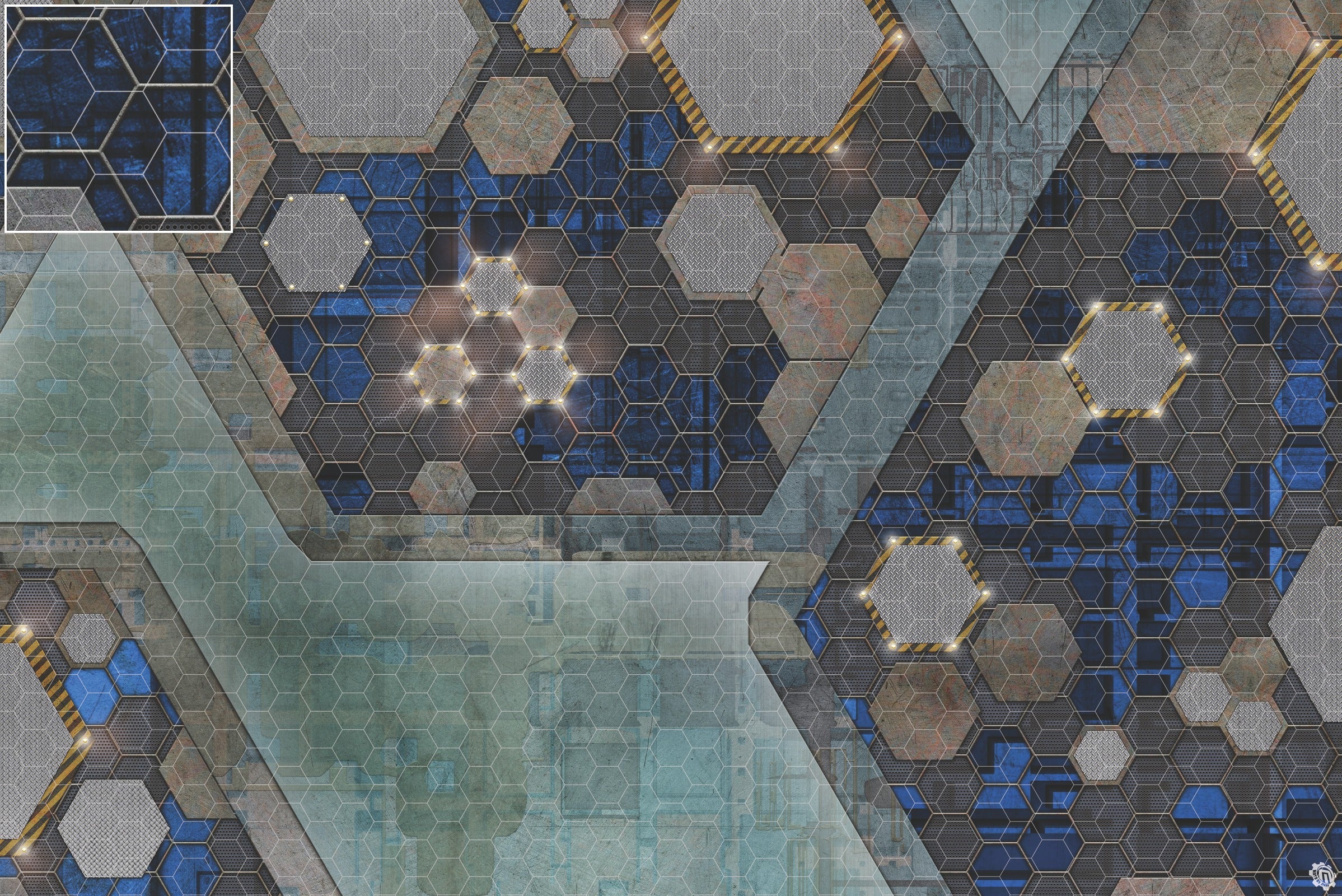 Mats by Mars: Quinfinity Sapphire Tabletop Wargaming Play Mat
