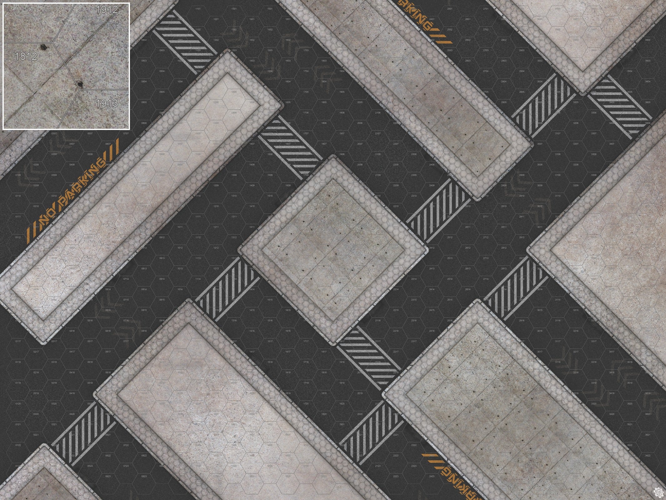 Mats by Mars: Hab Blok D Tabletop Wargaming Play Mat