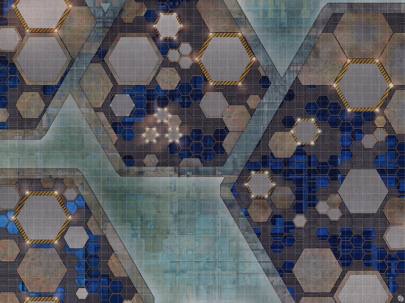 Mats by Mars: Quinfinity Sapphire Tabletop Wargaming Play Mat