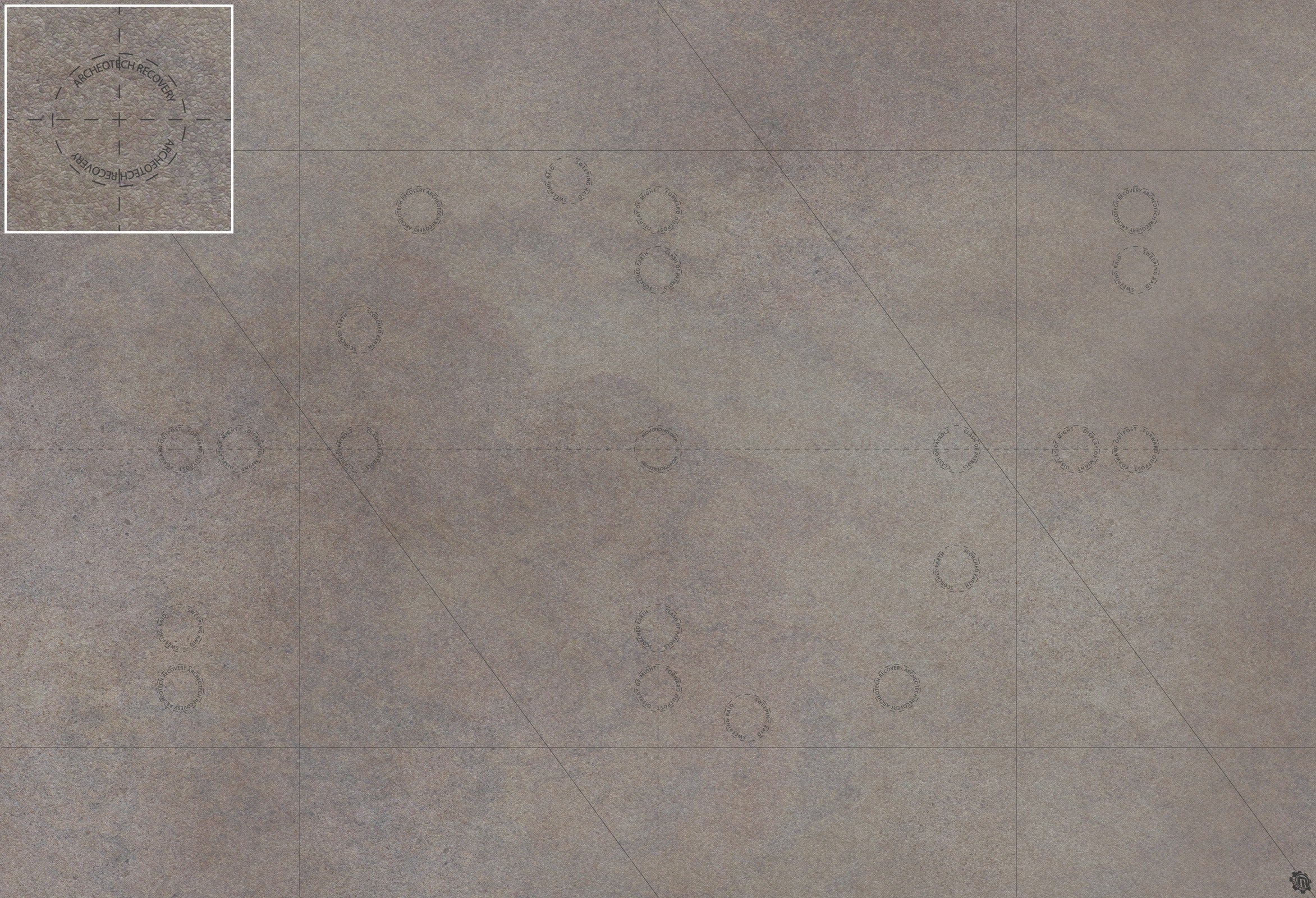 Mats by Mars: Koncrete Blok (Dark) Tabletop Wargaming Play Mat