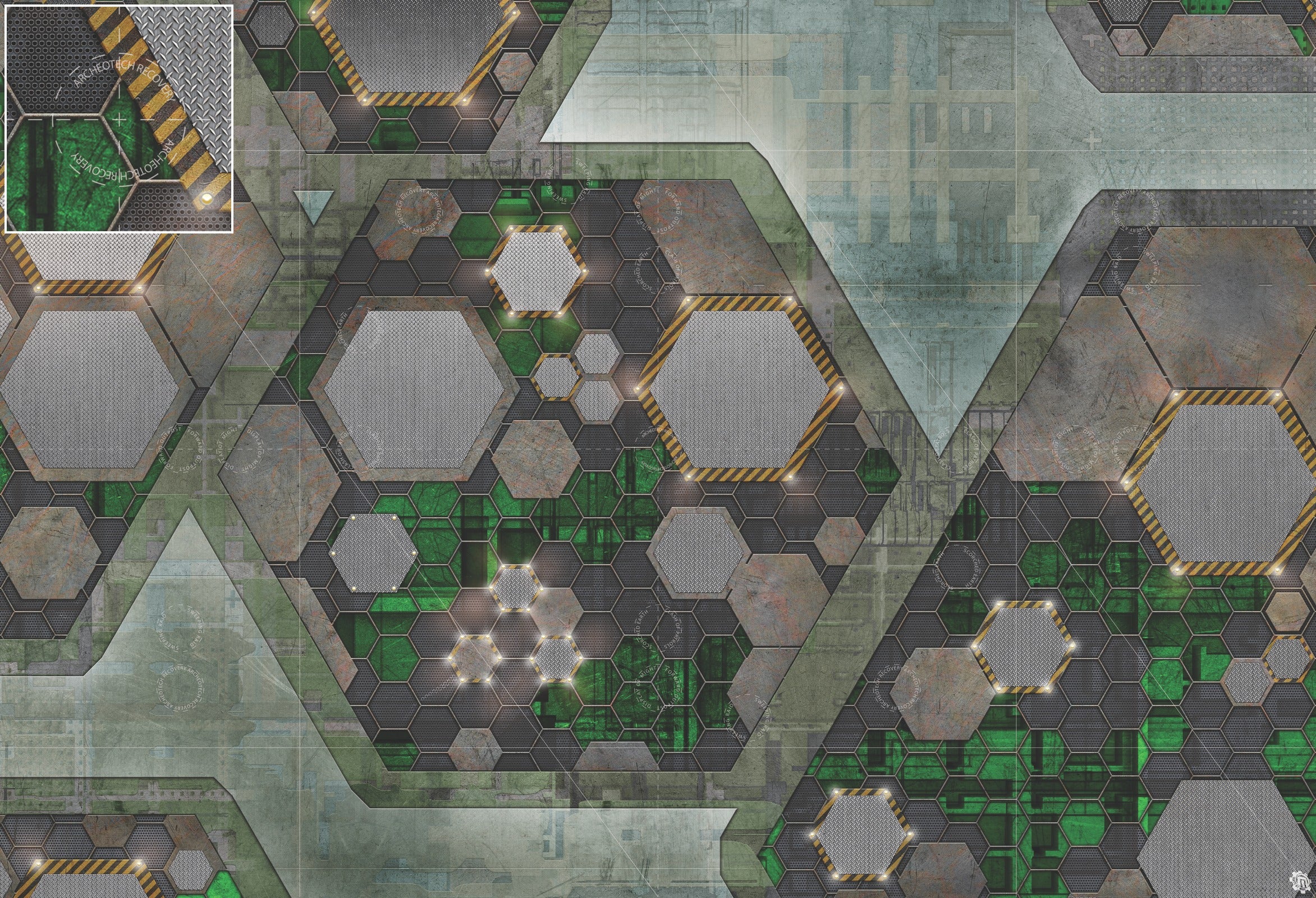 Mats by Mars: Quinfinity Jade Tabletop Wargaming Play Mat