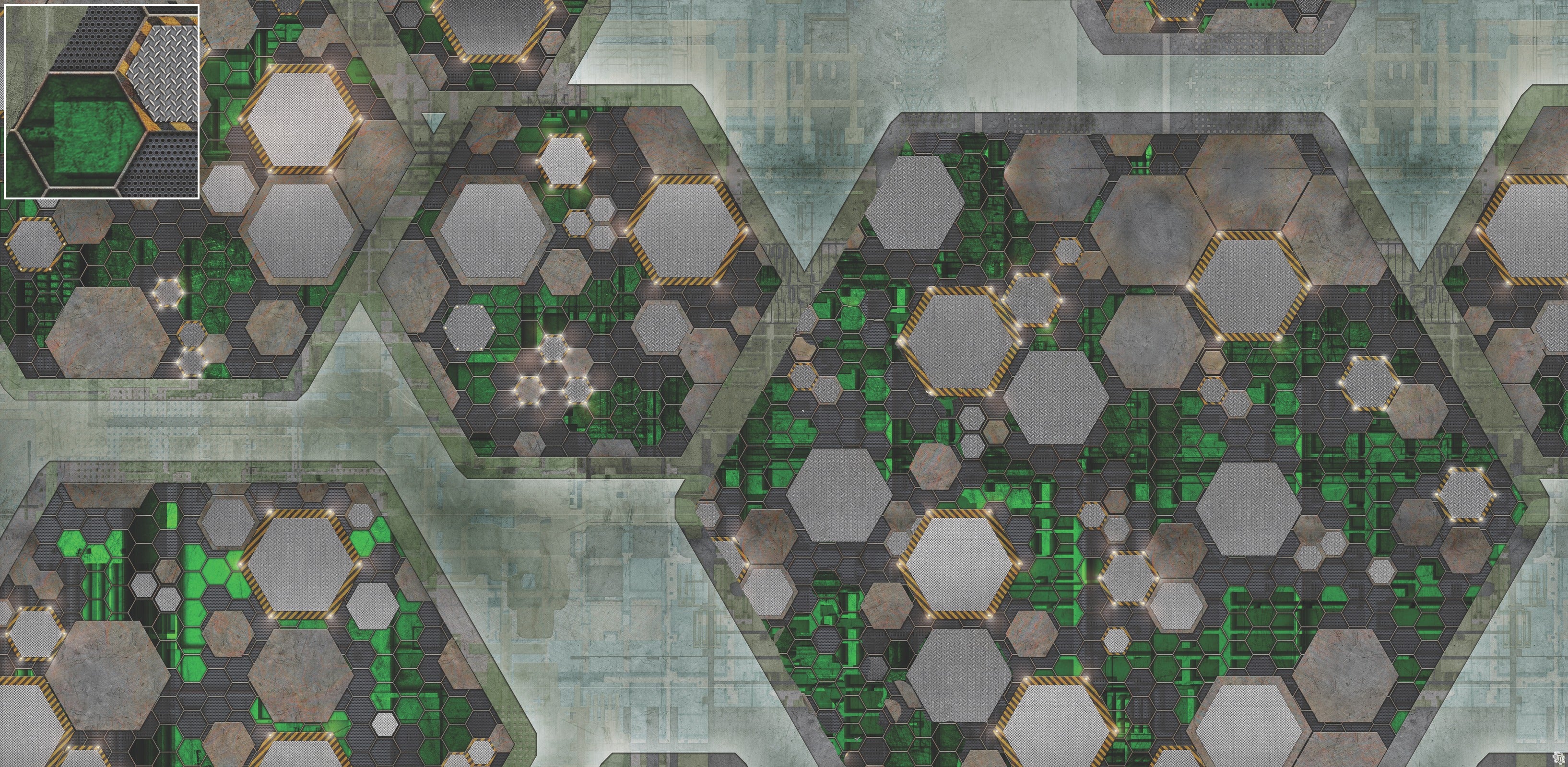 Mats by Mars: Quinfinity Jade Tabletop Wargaming Play Mat