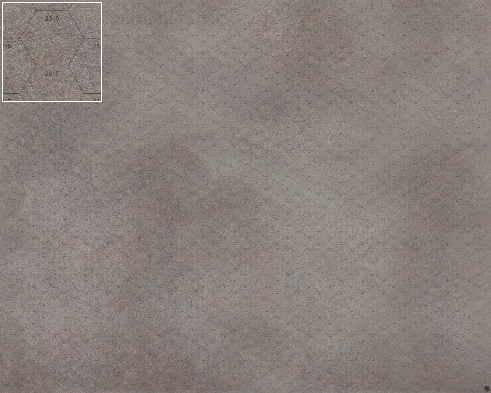 Mats by Mars: Koncrete Blok (Dark) Tabletop Wargaming Play Mat