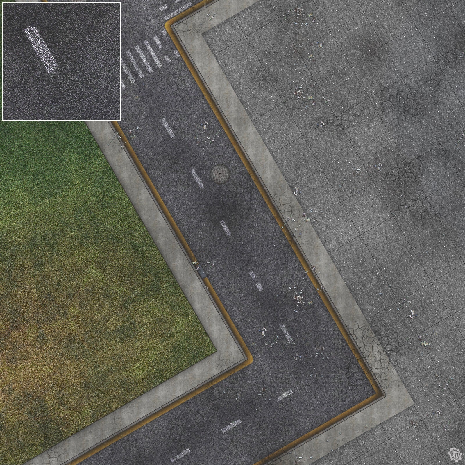 Mats by Mars: Park Avenue (Bend Rd) Tabletop Wargaming Play Mat