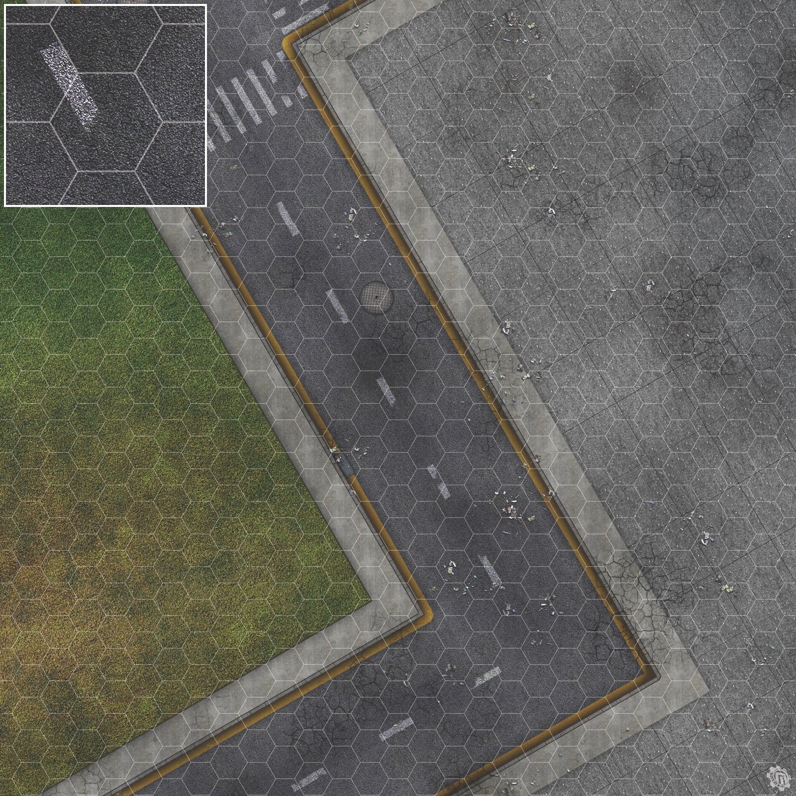 Mats by Mars: Park Avenue (Bend Rd) Tabletop Wargaming Play Mat