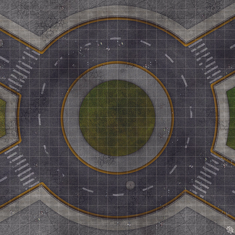 Mats by Mars: Park Avenue (Circle) Tabletop Wargaming Play Mat