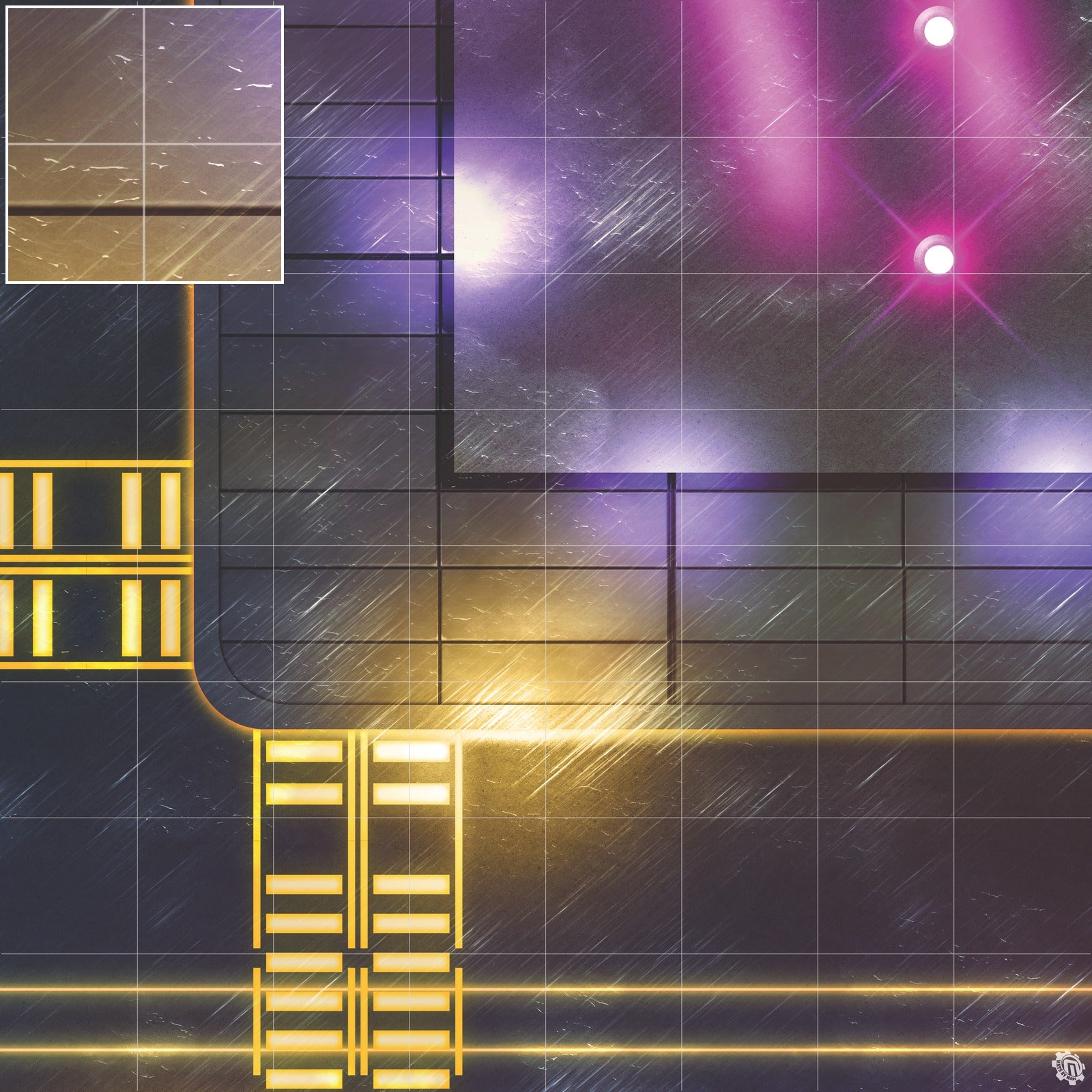 Mats by Mars: Techno Strip Tabletop Wargaming Play Mat