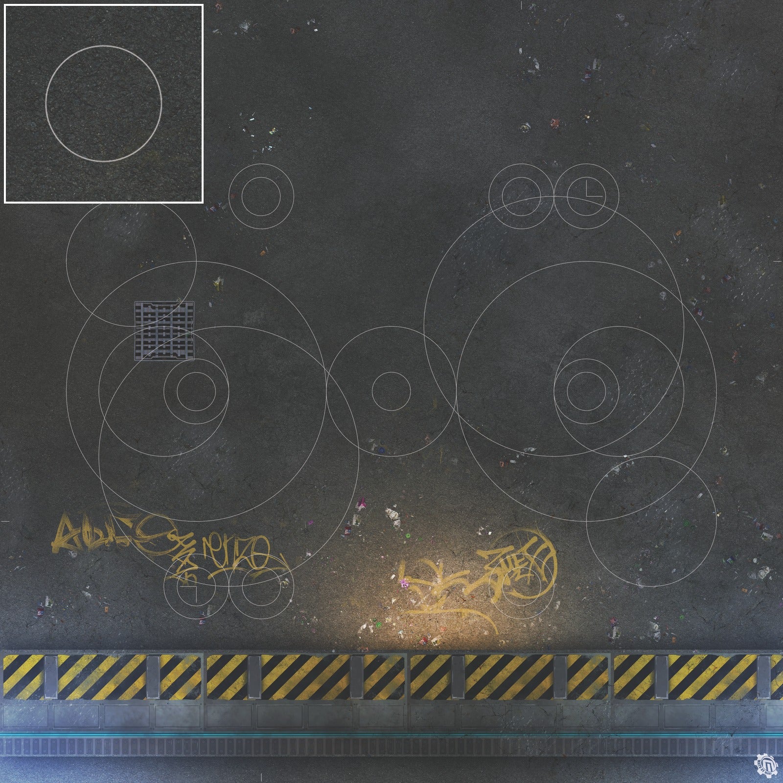 Mats by Mars: Loading Dock Lot Tabletop Wargaming Play Mat