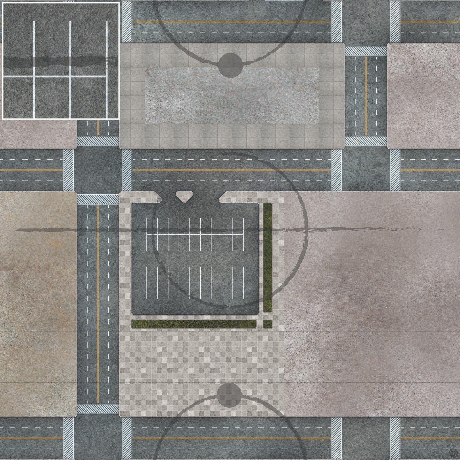 Mats by Mars: Streets of Justice B Tabletop Wargaming Play Mat