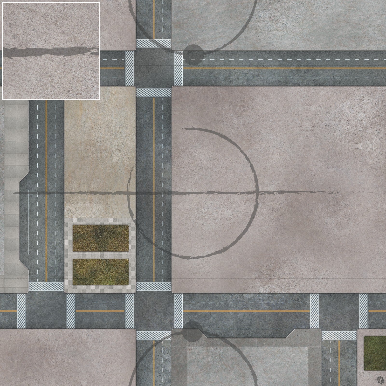Mats by Mars: Streets of Justice C Tabletop Wargaming Play Mat