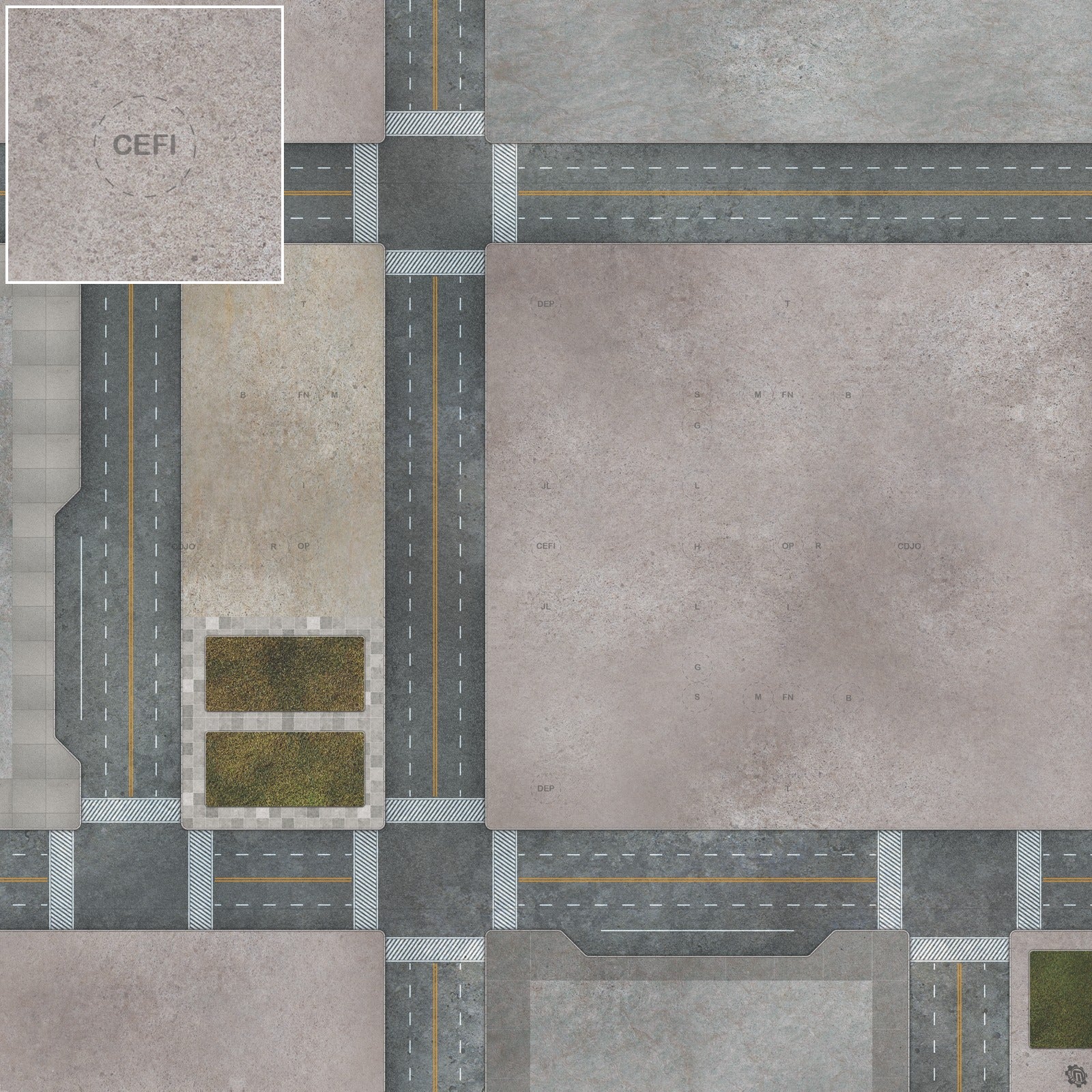 Mats by Mars: Streets of Justice C Tabletop Wargaming Play Mat