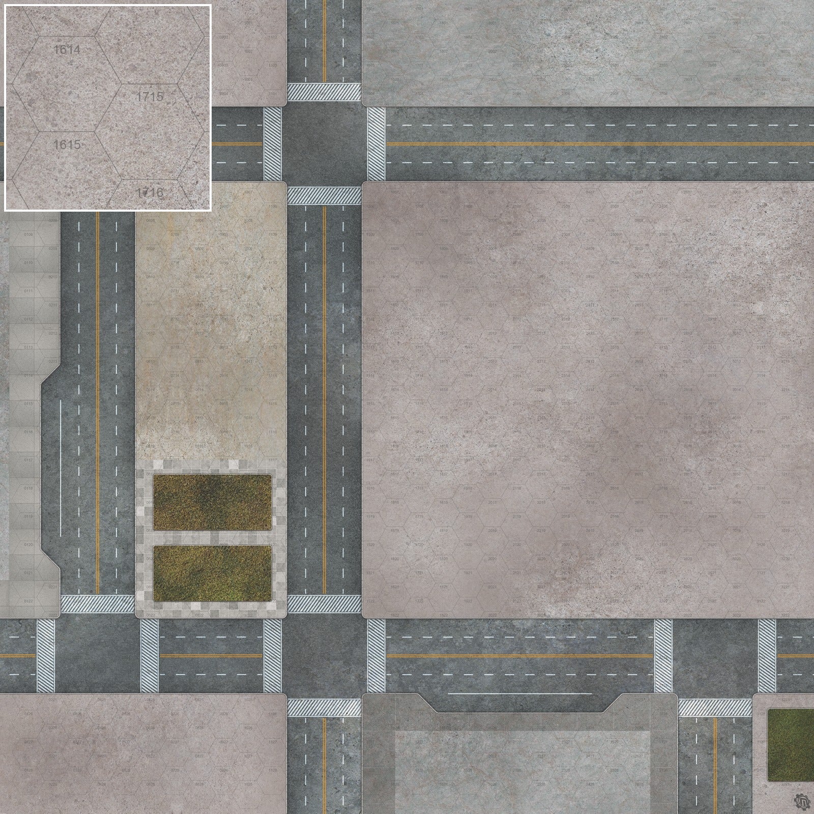 Mats by Mars: Streets of Justice C Tabletop Wargaming Play Mat
