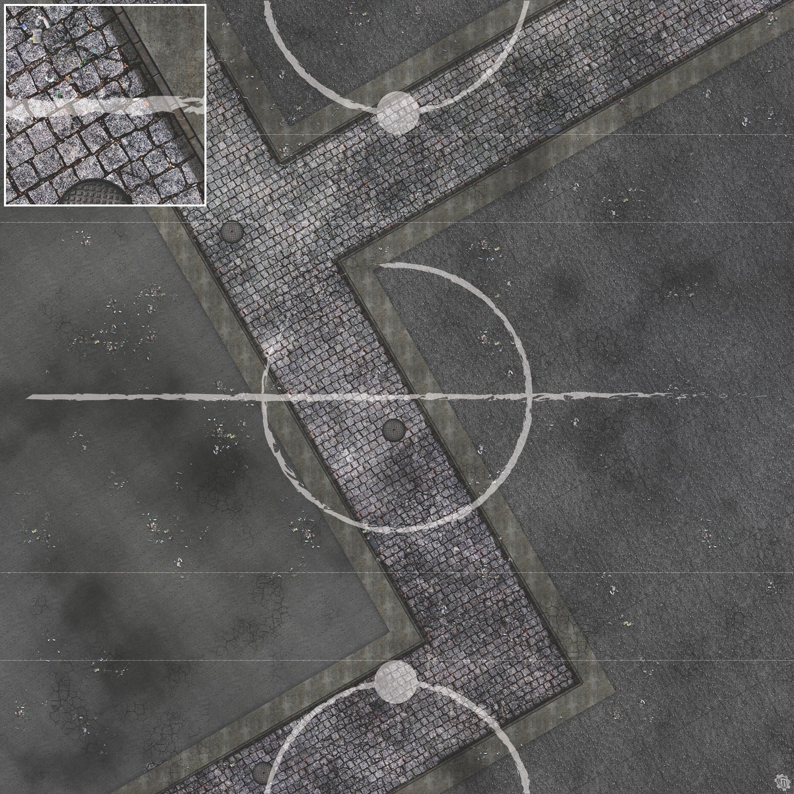 Mats by Mars: Victorian Alley (Bend Rd) Tabletop Wargaming Play Mat
