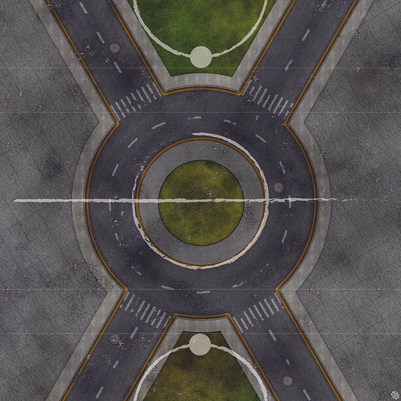 Mats by Mars: Park Avenue (Circle) Tabletop Wargaming Play Mat