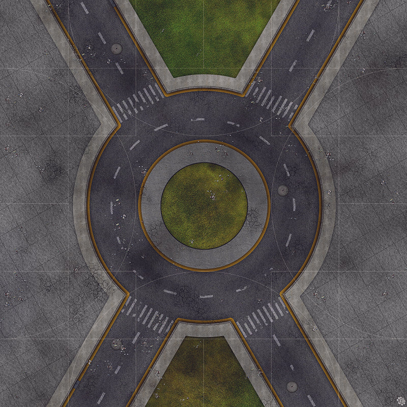 Mats by Mars: Park Avenue (Circle) Tabletop Wargaming Play Mat