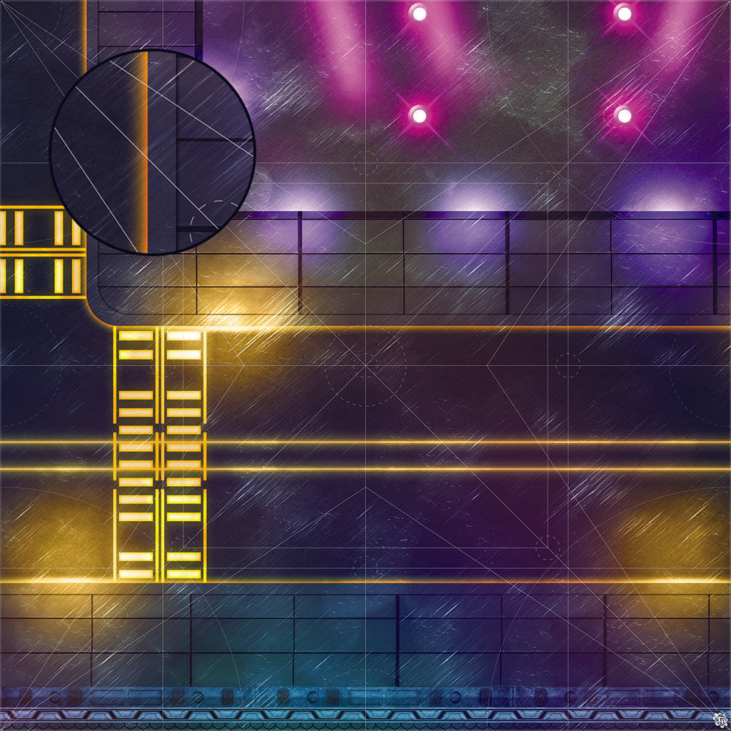 Mats by Mars: Techno Strip Tabletop Wargaming Play Mat